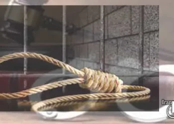 Execution of a prisoner in Minab prison.