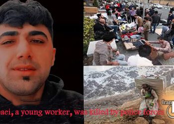 Puya Babaei, a young worker, killed by police forces   